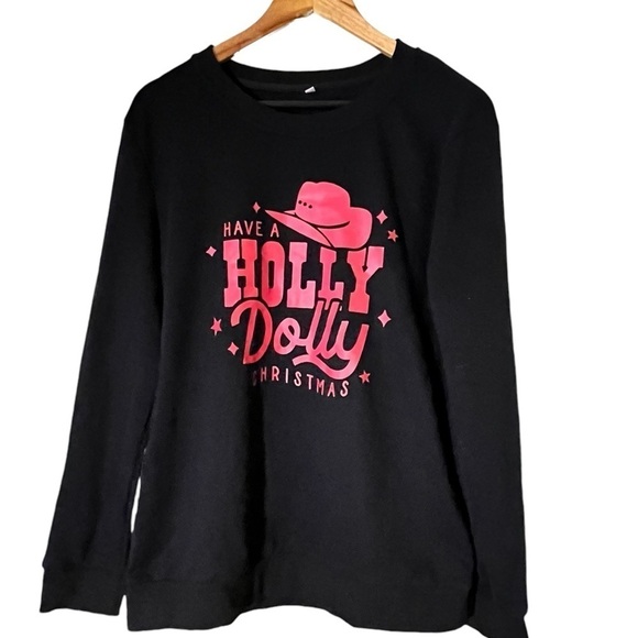 Have A Holly Dolly Christmas Sweatshirt, Size XL - Picture 3 of 10